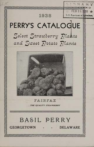 1938 Perry's catalogue, select strawberry plants and sweet potato plants