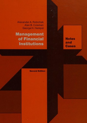 Management of financial institutions