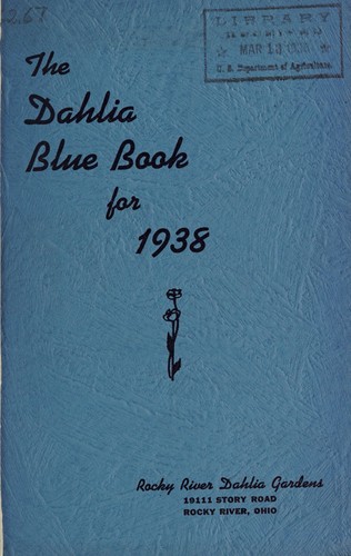 The dahlia blue book for 1938