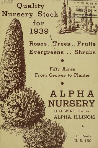 Quality nursery stock for 1939