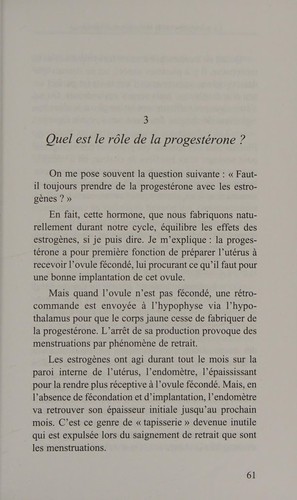 La ménopause, ou, le remplacement hormonal