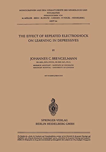 The Effect of Repeated Electroshock on Learning in Depressives