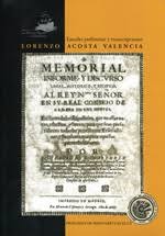 Memorial, informe y discurso legal, histórico y político al Rey Nuestro Seńor en su Real Consejo de Cámara de las Indias