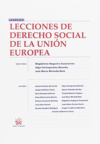 Lecciones de Derecho Social de la Unión Europea