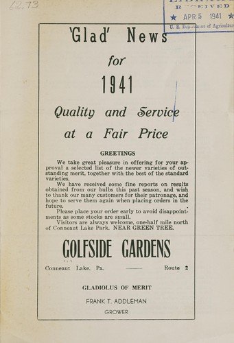 'Glad' news for 1941
