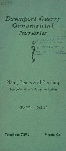 Plans, plants and planting season, 1941-42