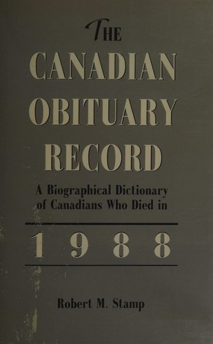 Canadian Obituary Record