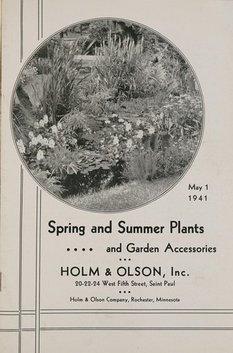 Spring and summer plants and garden accessories, May 1 1941
