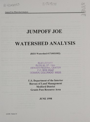 Jumpoff Joe watershed analysis