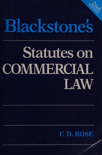 Blackstone's Statutes on Commercial Law (Blackstone's Statute Books)