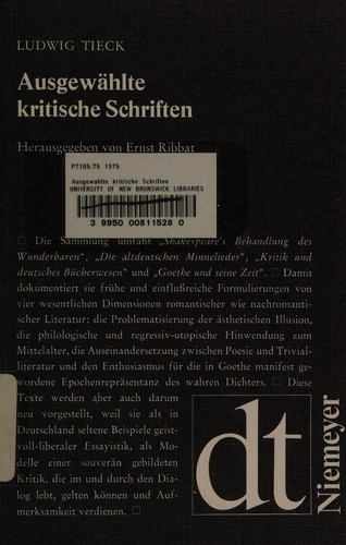 Ausgewählte kritische Schriften