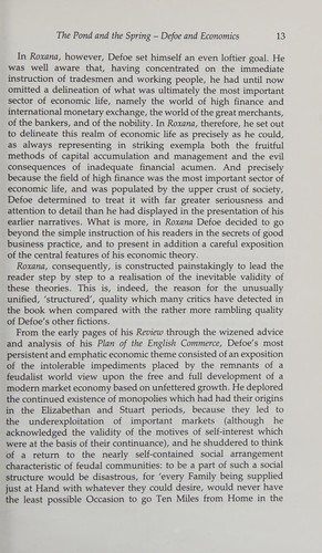 Defoe and economics