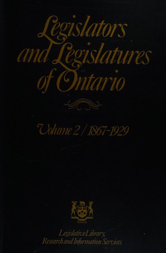 Legislators and legislatures of Ontario
