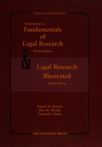 Fundamentals of legal research and legal research illustrated
