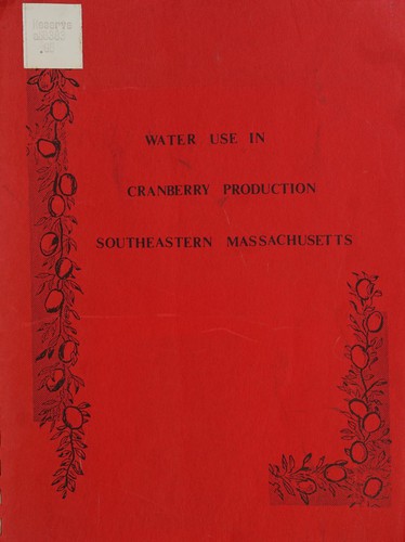 Water use in cranberry production, southeastern Massachusetts