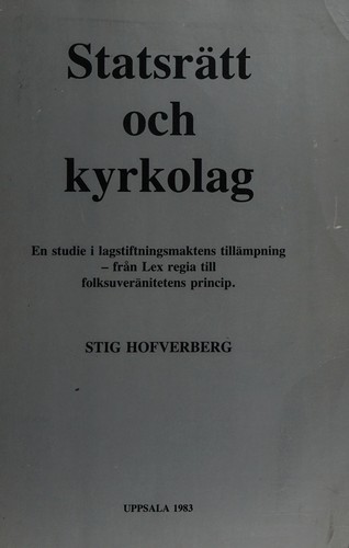 Statsrätt och kyrkolag