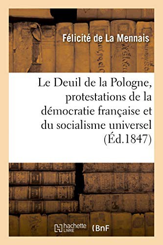 Le Deuil de la Pologne, protestations de la démocratie française et du socialisme universel