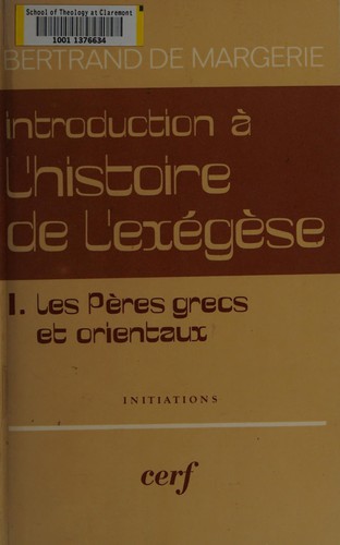 Introduction à l'histoire de l'exégèse