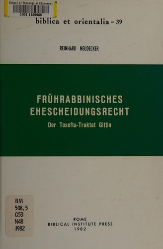 Frührabbinisches Ehescheidungsrecht