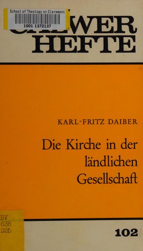 Die Kirche in der ländlichen Gesellschaft