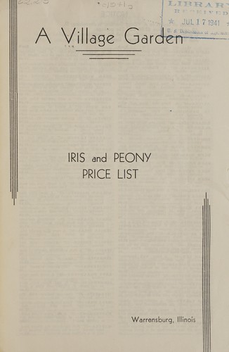 Iris and peony price list