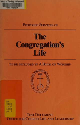 Proposed services of the congregation's life
