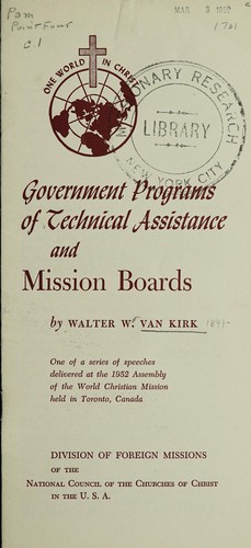 Government programs of technical assistance and mission boards
