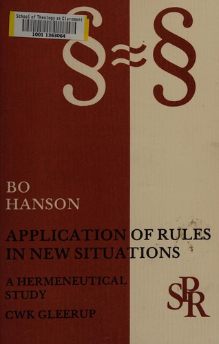Application of rules in new situations