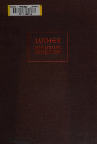 Die Hauptschriften