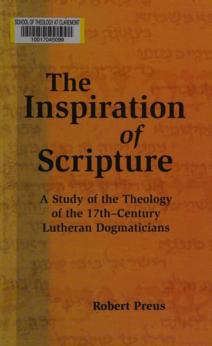 The inspiration of Scripture