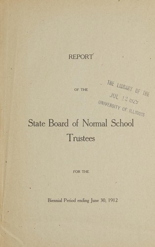 Report of the State Board of Normal School Trustees