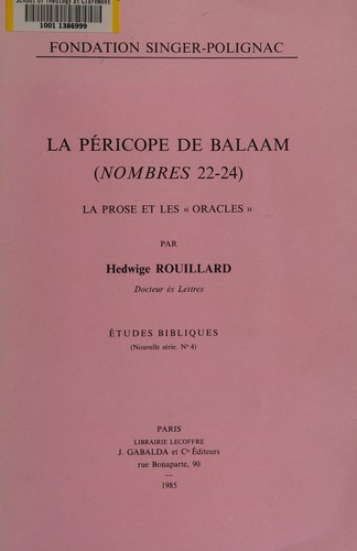 La péricope de Balaam (Nombres 22-24)