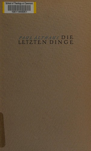 Die letzten Dinge