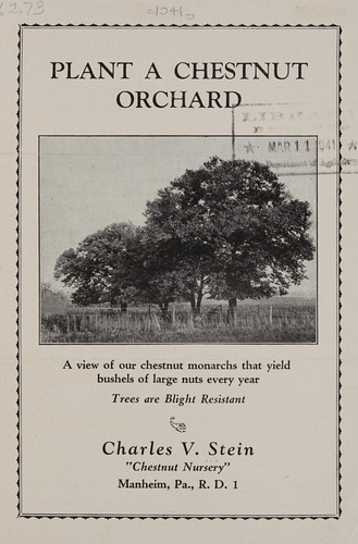 Plant a chestnut orchard
