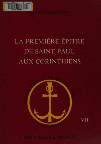 La première épitre de Saint-Paul aux Corinthiens