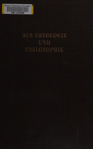 Aus theologie und philosophie