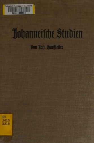 Johanneische Studien