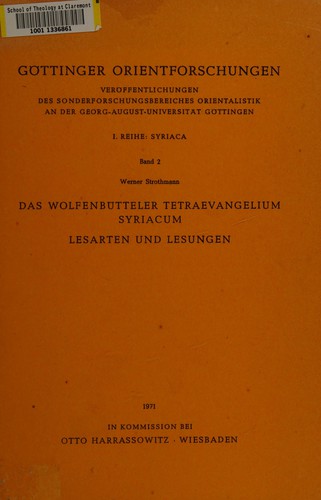 Das Wolfenbütteler Tetraevangelium Syriacum