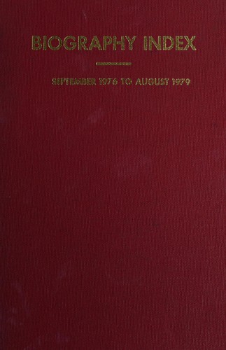 Biography index, September 1976-August 1979
