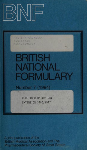 British National Formulary, no. 7, 1984