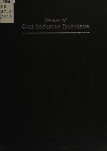 Manual of cost reduction techniques
