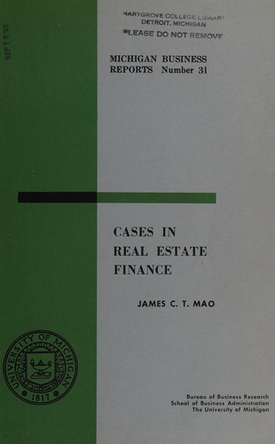 Cases in real estate finance
