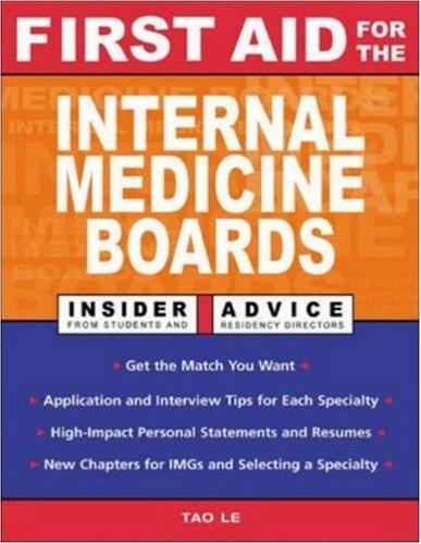 First Aid for the Internal Medicine Boards