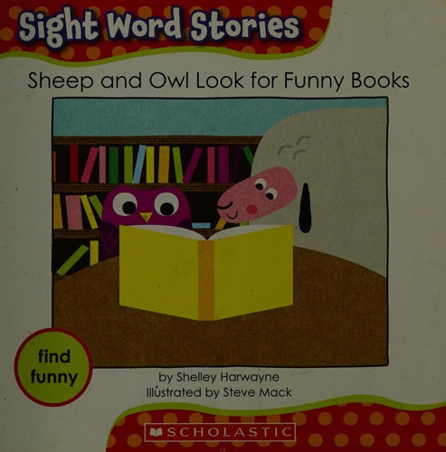 Sheep and owl look for funny books