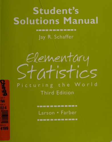 Elementary Statistics -- Student solutions manual