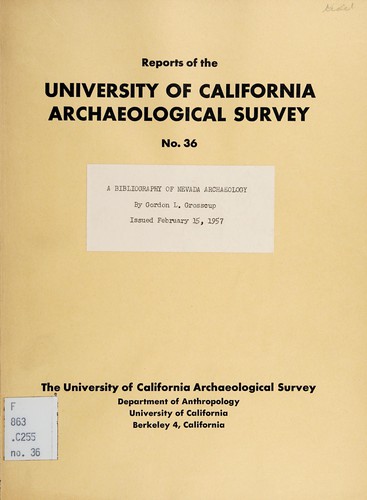 Reports of the California Archaeological Survey 36-40