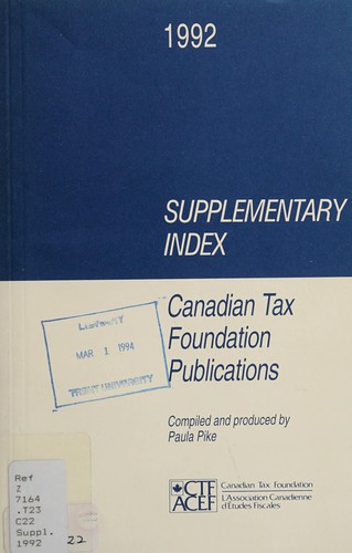 1992 Supplementary Index