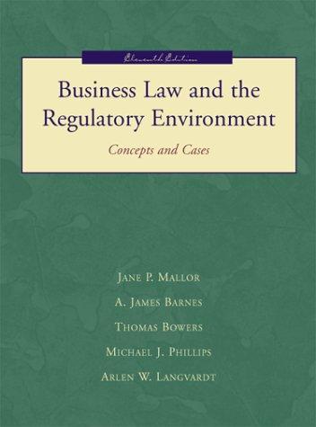 Business Law and the Regulatory Environment
