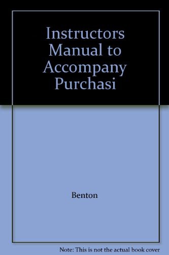Instructors Manual to Accompany Purchasi