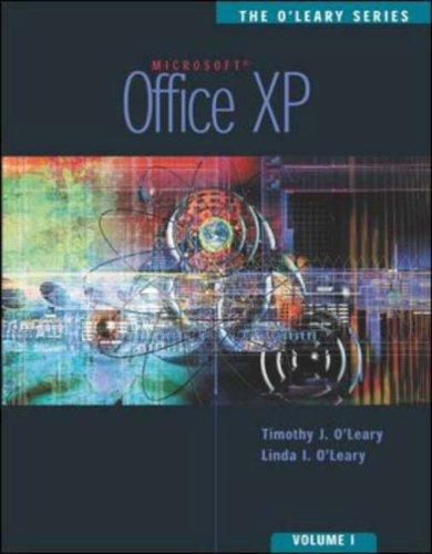 O'Leary Office XP Vol I Enhanced w/ Student Data CD (O'Leary S.)